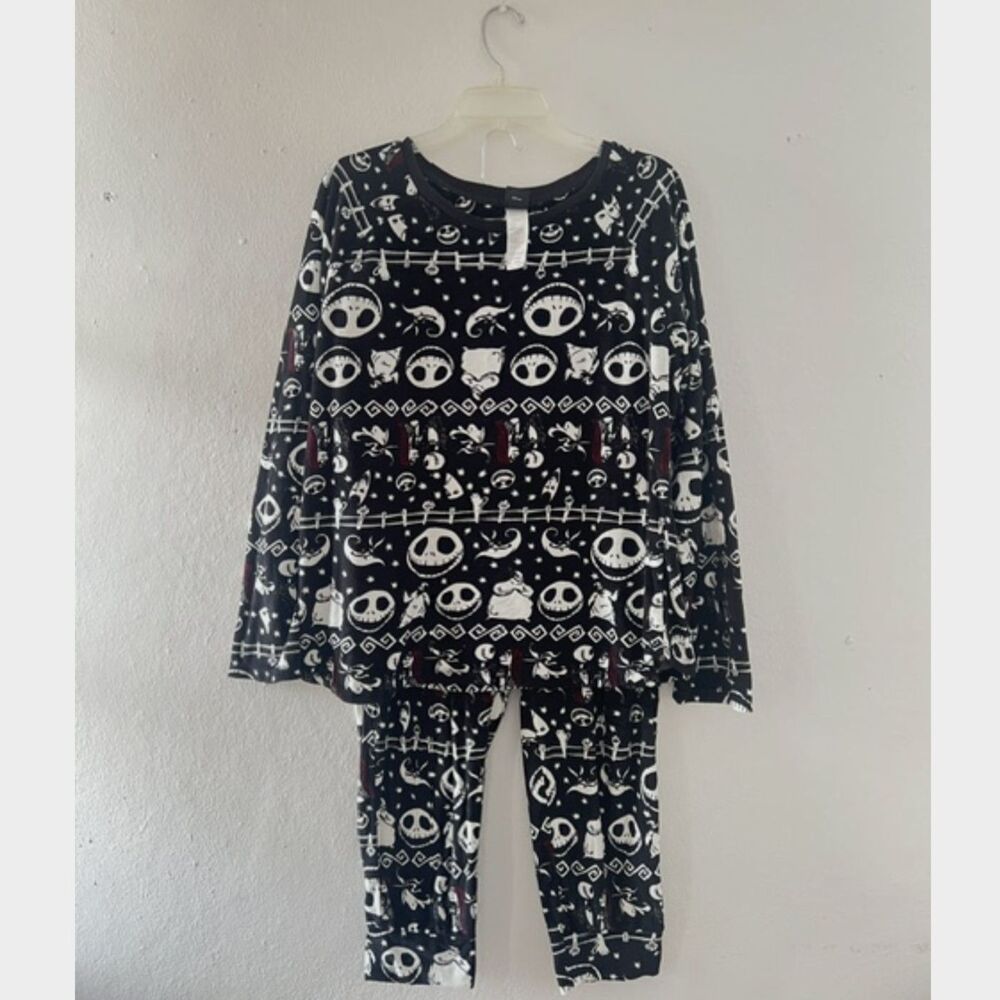 The Nightmare Before Christmas Women Microfleece Pajama Set XL Jack Skellington